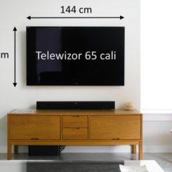 Telewizor 65 cali wymiary ekranu