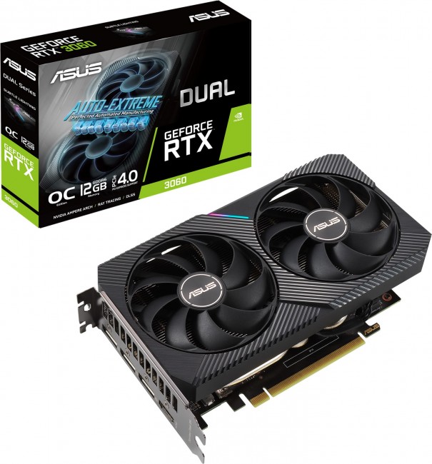 Asus Dual GeForce RTX 3060 Gaming OC 12GB GDDR6 DUAL-RTX3060-O12G-V2 DUAL-RTX3060-O12G-V2