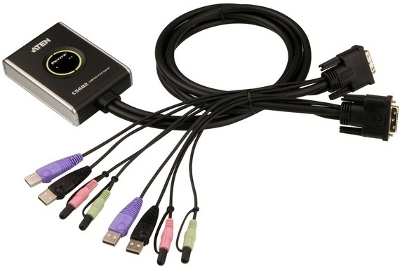 ATEN ATEN PRZEŁĄCZNIK KVM 2 PORTY USB DVI CS682