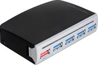 Delock 4 port USB 3.0 Hub, 1 port USB Power Wewnętrzny/zewnętrzny czarny 4043619618989