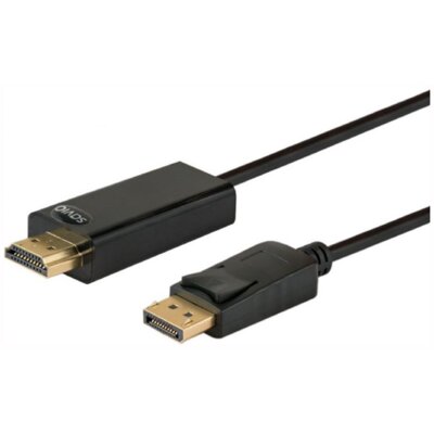 Elmak SAVIO CL-56 Kabel Displayport M - HDMI AM, pozłacane końcówki, 1,5m