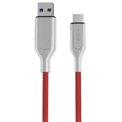 Forever Kabel USB-USB typ C 5A 1m czerwony 197707