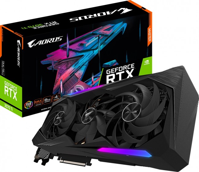 Gigabyte Aorus GeForce RTX 3070 Ti Master 8GB GDDR6X GV-N307TAORUS M-8GD GV-N307TAORUS M-8GD