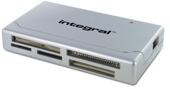 Integral Multi-Card Reader, USB 2.0, extern, zapewnia 19 formaty kart, SD, microSD, CompactFlash, Memory Stick Micro M2, Memory Stick PRO Duo, DuoPro INCRMULTI