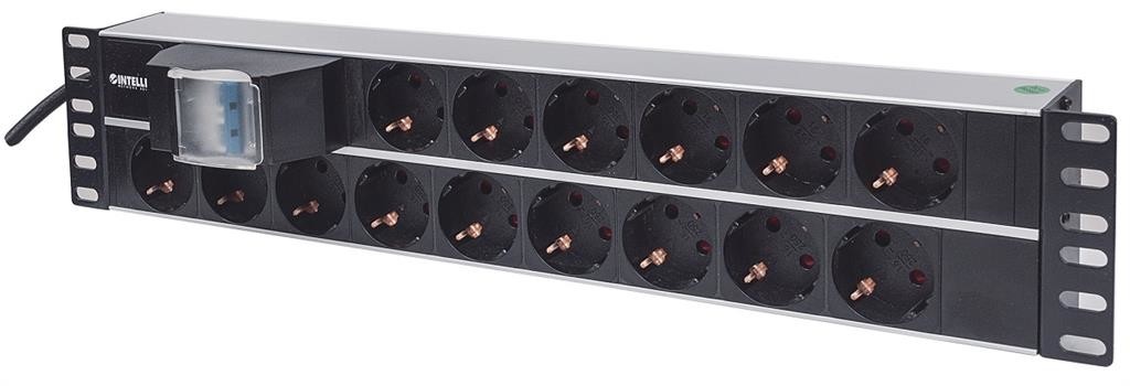 Intellinet Listwa zasilająca rack 19 2U 250V/16A 15x Schuko3 m włącznik instal 7 (714051)