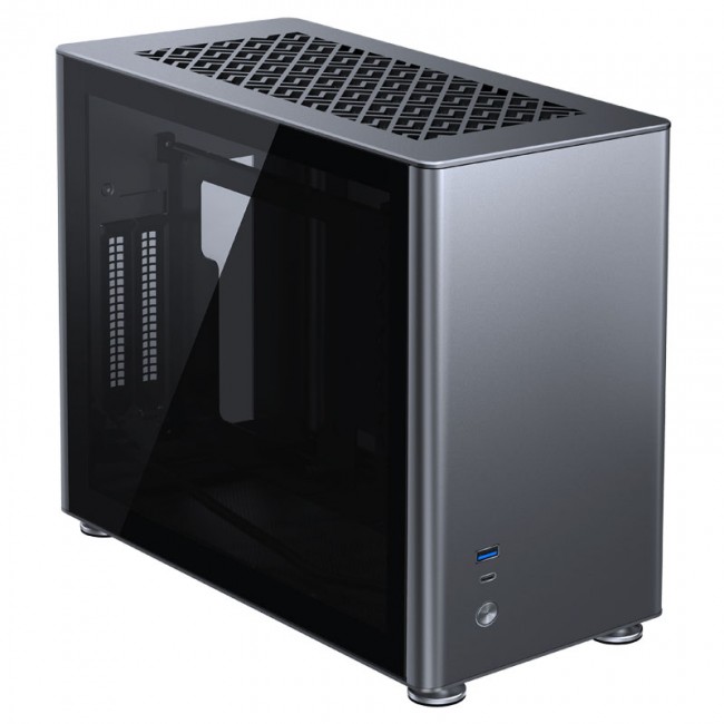 Jonsbo A4 Mini-ITX, Tempered Glass - szara