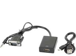 Lanberg Adapter VGA + 3.5 mm miniJack - HDMI