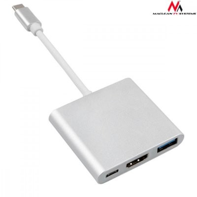 Maclean Adapter USB-C HDMI USB 3.0 USB-C MCTV-840