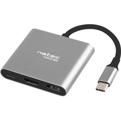 Natec Hub - Multiport Fowler Mini - USB-C PD HDMI - szary IMP-16475