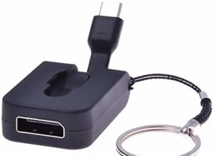 PremiumCord adapter USB 3.1 wtyczka typu C na gniazdo DisplayPort, składany kabel i kółko na klucze