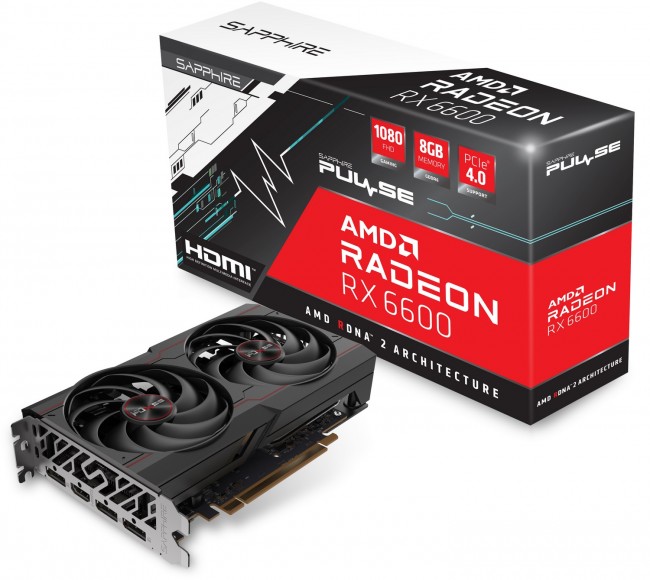 Sapphire Pulse Radeon 6600 8GB GDDR6 11310-01-20G 11310-01-20G