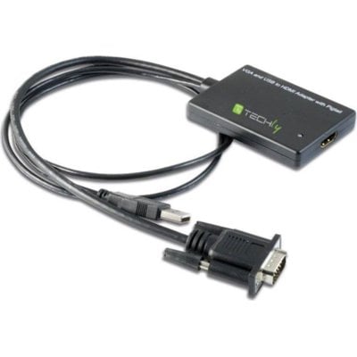 Techly Kabel adapter VGA na HDMI z Audio zasil z USB KKTCKPBV0250