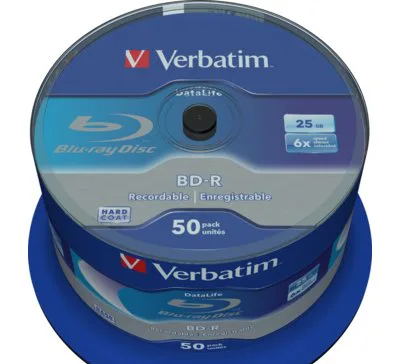 Verbatim 1x50 BD-R Blu-Ray 25GB 6x Speed Datalife No-ID Szpulabox - 43838