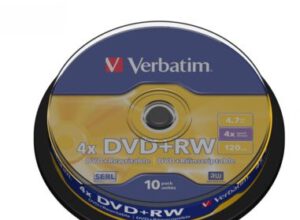 Verbatim DVD+RW 43488 4.7GB 4X CAKE 10 SZT