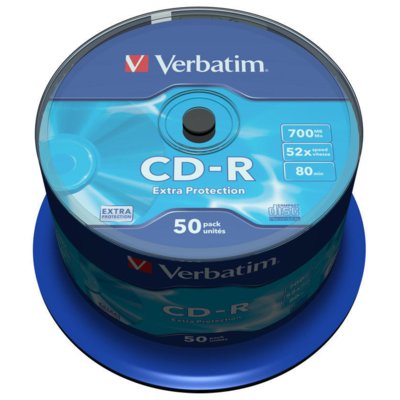 Verbatim Dysk Extra Protection CD-R 700MB/80min 52x Extra Protection 50 szt 43351)