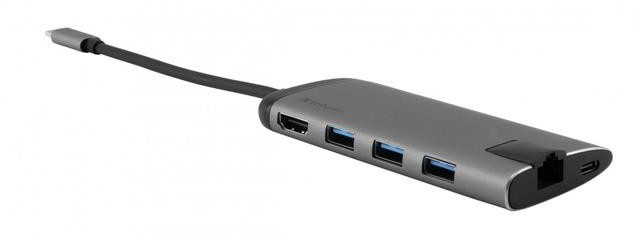 Verbatim Hub USB Verbatim Multi Port 3x USB 3.0 USB-C 3.1 HDMI 4K RJ45 SD/micro SD 49142