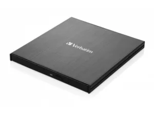 Verbatim zewnętrzna nagrywarka Blu-ray  USB 3.1 GEN 1 ze złączem USB-C, kompaktowy palnik do tworzenia dużych kopii zapasowych, czarna