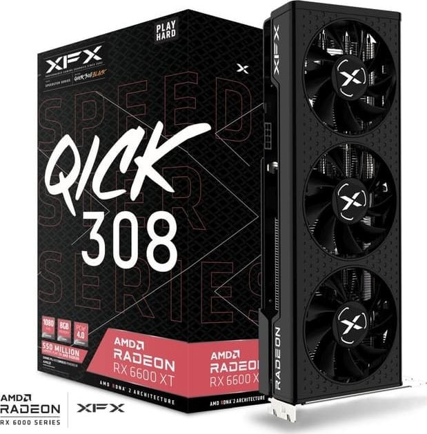 XFX Karta graficzna Radeon RX 6600 XT Black 8GB GDDR6 RX-66XT8LBDQ RX-66XT8LBDQ